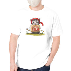 Eat the RIch Cat Anti Trump 2025 T-Shirt
