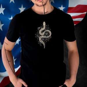 Edgy Anti Trump Snake & Roses T-Shirt
