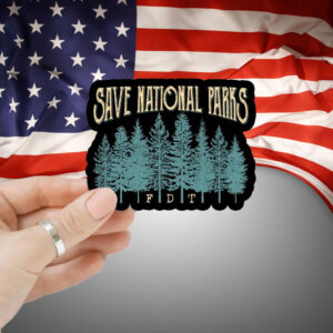 FDT Save National Parks Anti Trump Sticker, Car Magnet