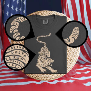 Fierce Anti Fascism Tiger, Tattoo-Inspired FDT Foxtrot Delta Tango 8647 Resist Fascism T-Shirt