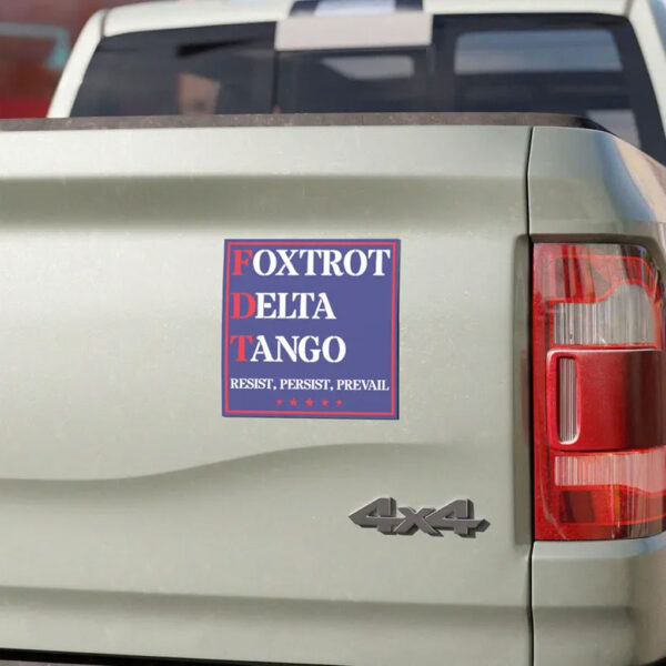 Foxtrot Delta Tango Subtle FDT F*ck Trump Sticker, Car Magnet