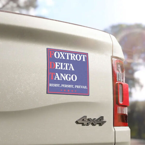 Foxtrot Delta Tango Subtle FDT F*ck Trump Sticker, Car Magnet