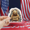 Resist Bear 8647 Foxtrot Delta Tango Sticker, Car Magnet