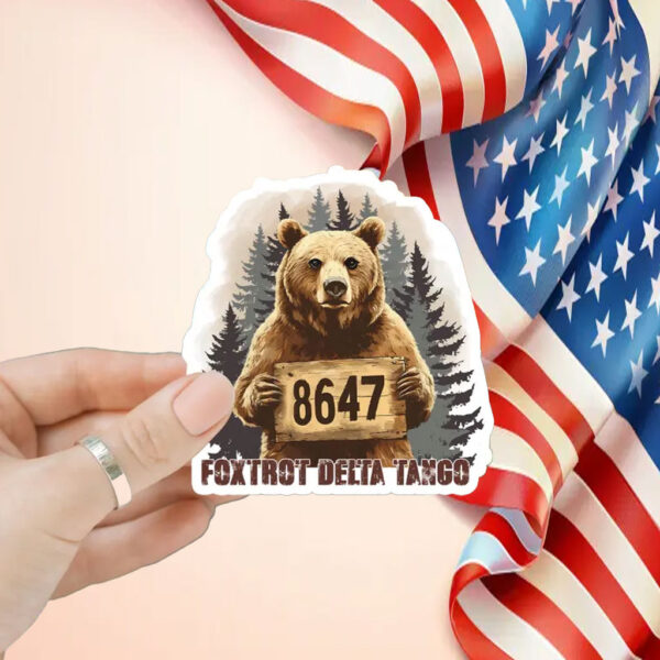 Resist Bear 8647 Foxtrot Delta Tango Sticker, Car Magnet