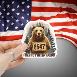 Resist Bear 8647 Foxtrot Delta Tango Sticker, Car Magnet