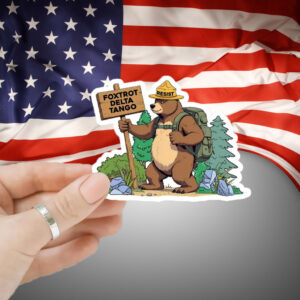 Resist Bear National Park Foxtrot Delta Tango Political Sticker, Car Magnet