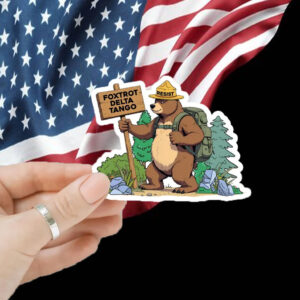 Resist Bear National Park Foxtrot Delta Tango Political Sticker, Car Magnet