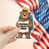 Resist Bear National Park Foxtrot Delta Tango Sticker, Anti Maga Anti Gop Project 25 Car Magnet