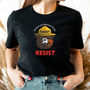 Retro Protect Our National Parks Smokey Resist Anti Trump T-Shirt, Anti Elon Activist Shirt