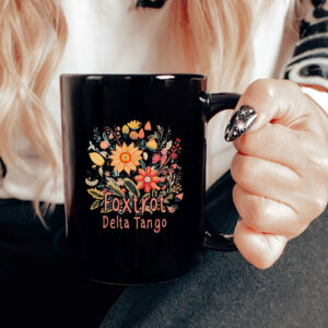 Subtle Anti Trump Mug, Foxtrot Delta Tango FDT, Floral Mug